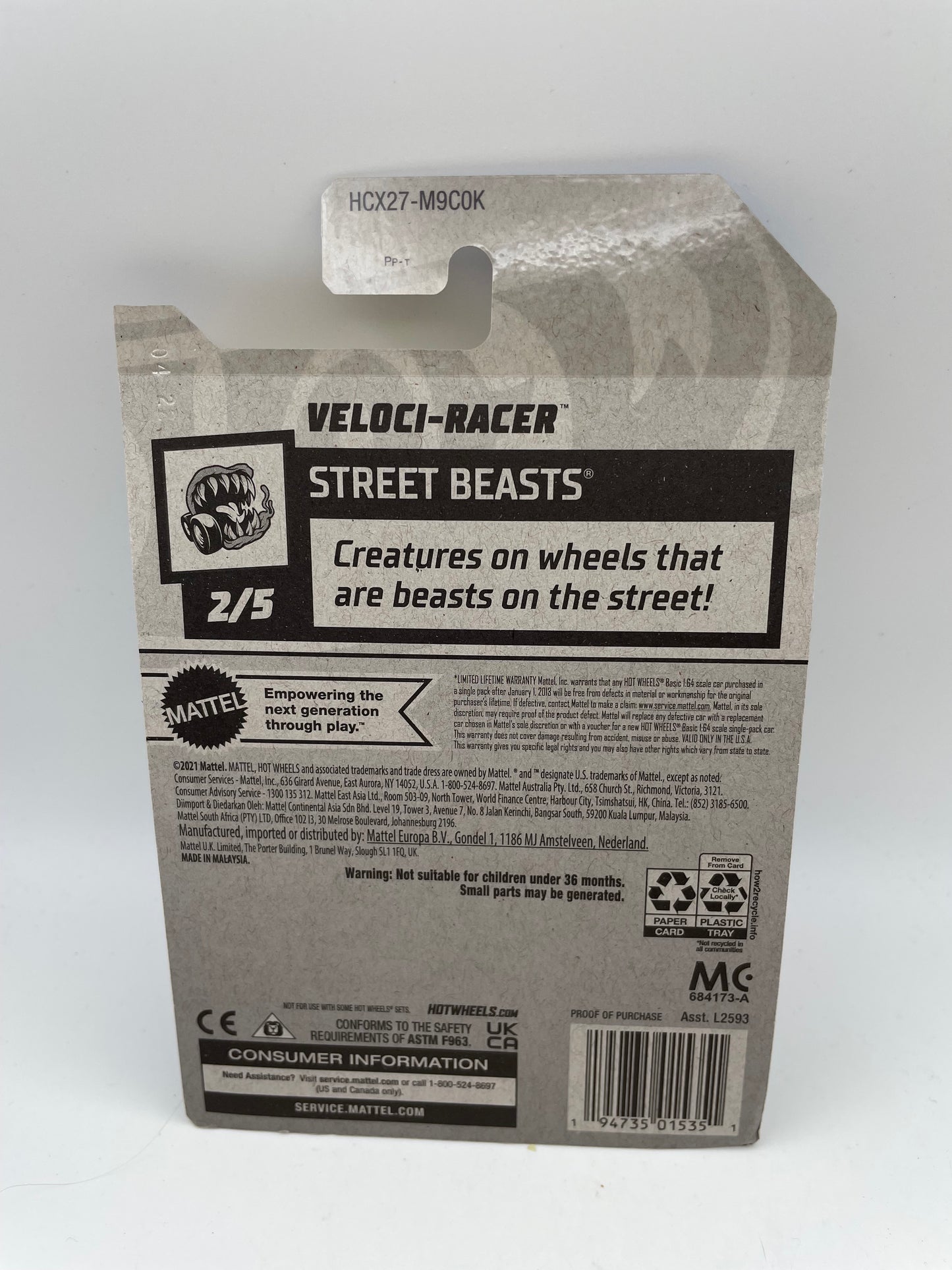 Hot Wheels - Street Beasts #39 2/5 Veloci Racer Teal 2022 #103243