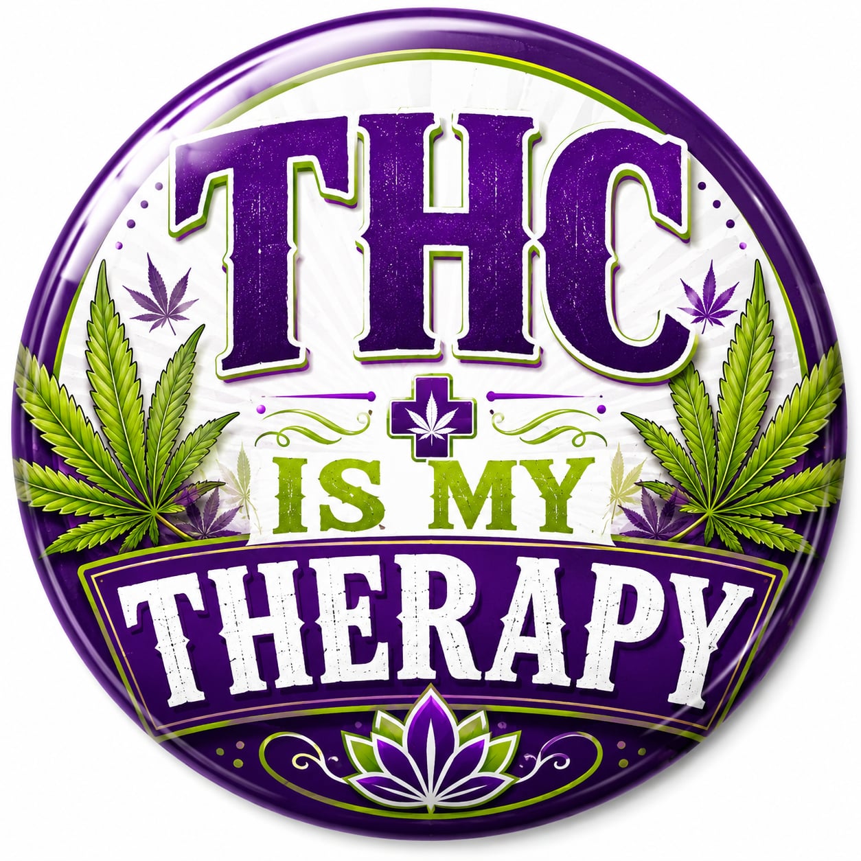 Buttons - WTHC-Radio - THC Is My Therapy #108050