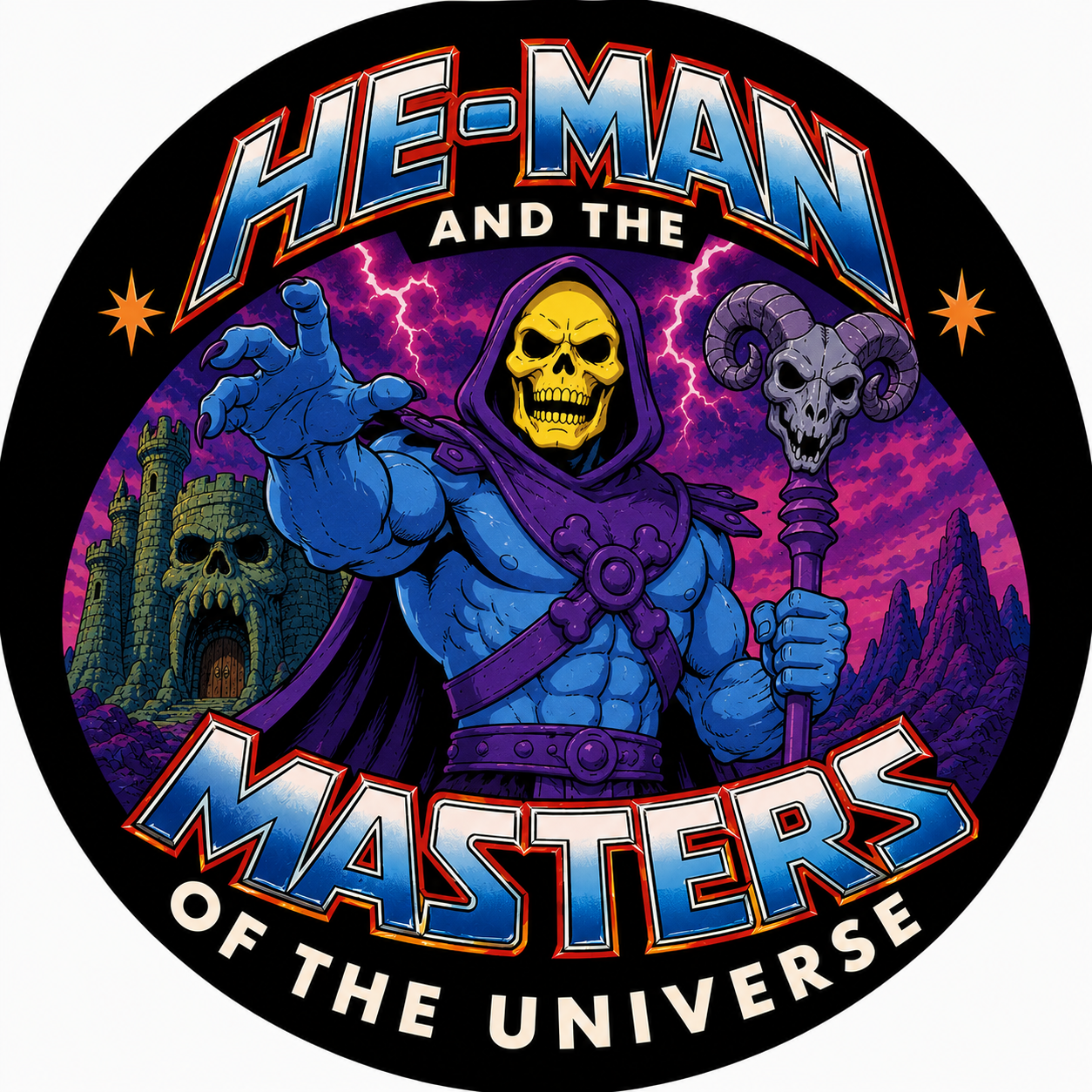 Button - 80s Theme - Masters of the Universe - Skeletor