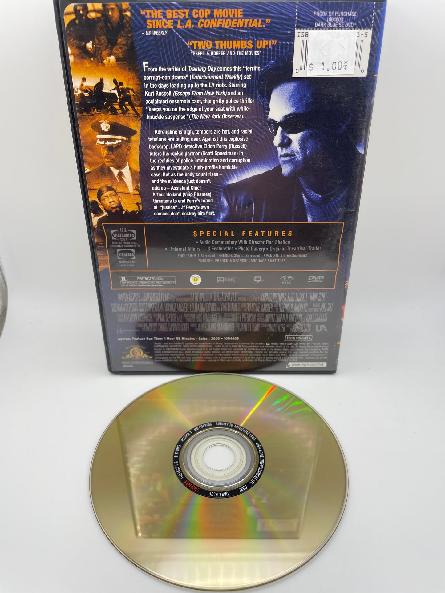 Dvd - Dark Blue 2003 #100576