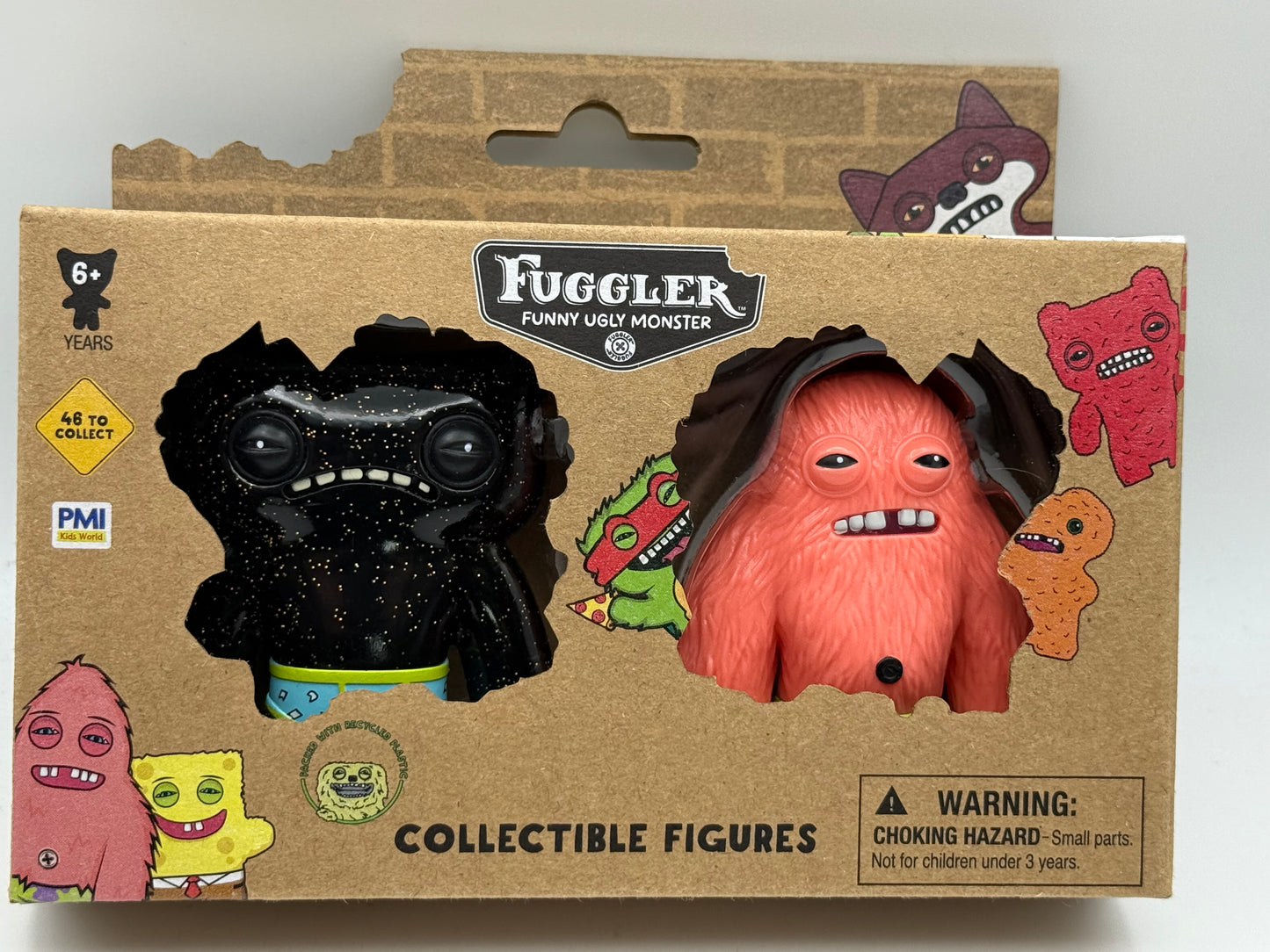 Fuggler - Collectible Figures - 2 pack - Black Glitter Wide Eyed Weirdo & Patrick 2025 #107248