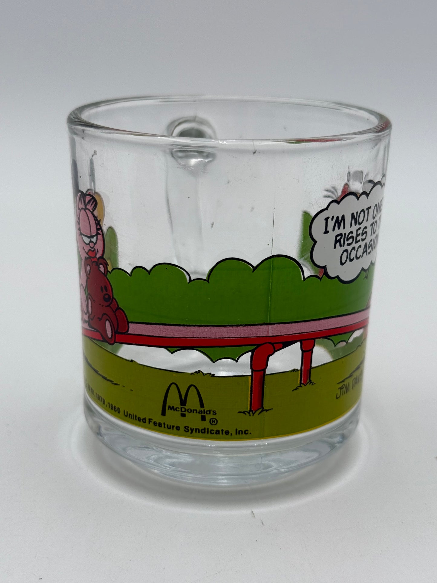 Garfield - McDonald’s - Glass Mug - Teeter Totter 1978 #105290