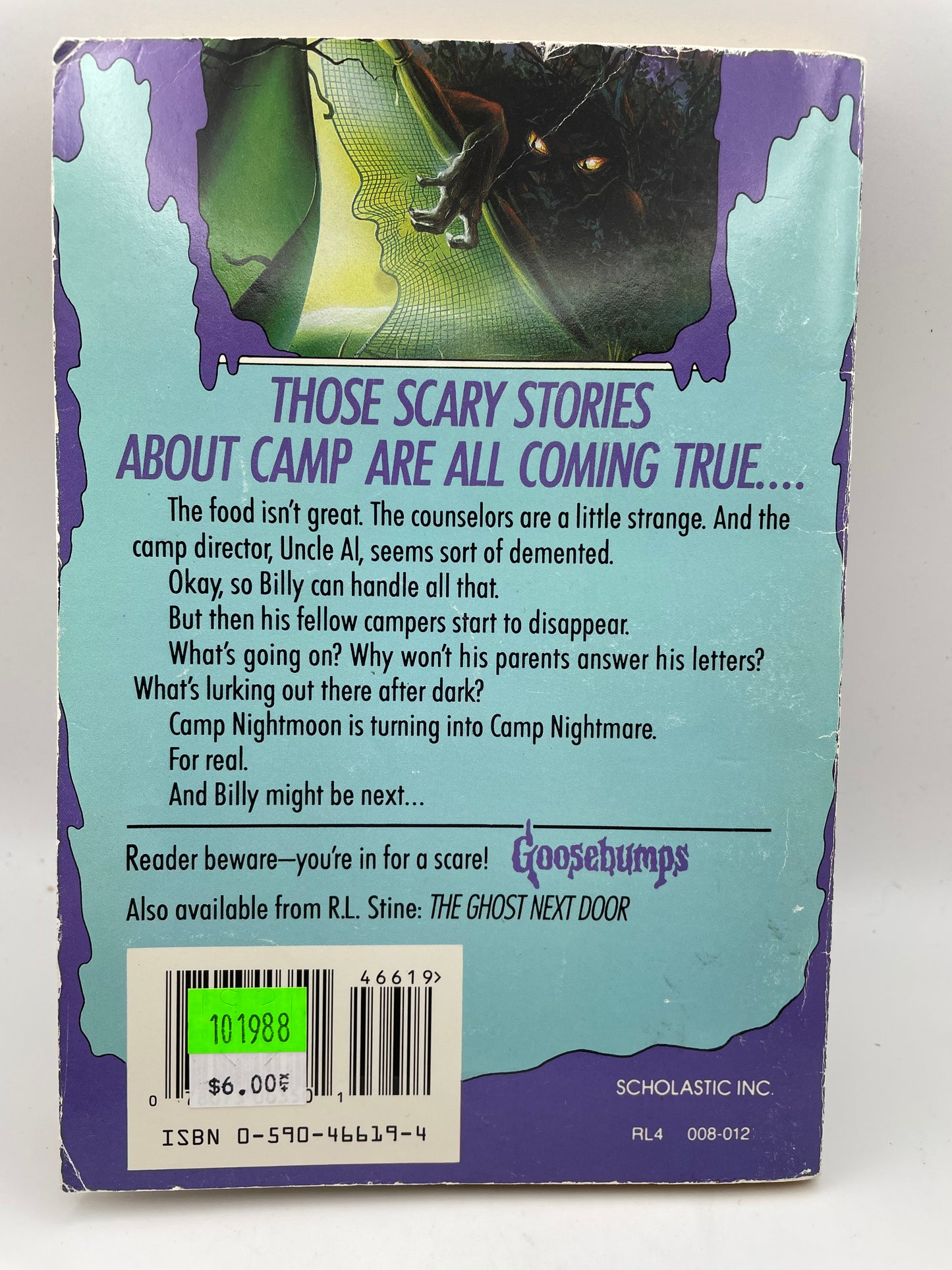 Goosebumps - RL Stine Book - Welcome to Camp Nightmare 1993 #101988