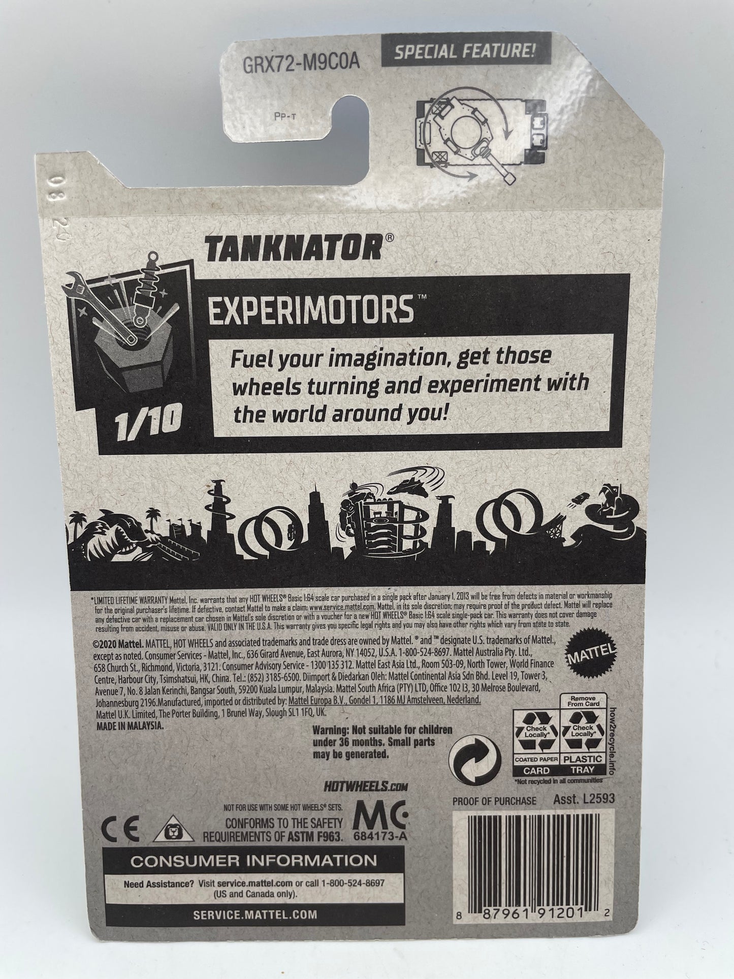 Hot Wheels - Experimotors #5 1/10 Tanknator White 2021 #103188