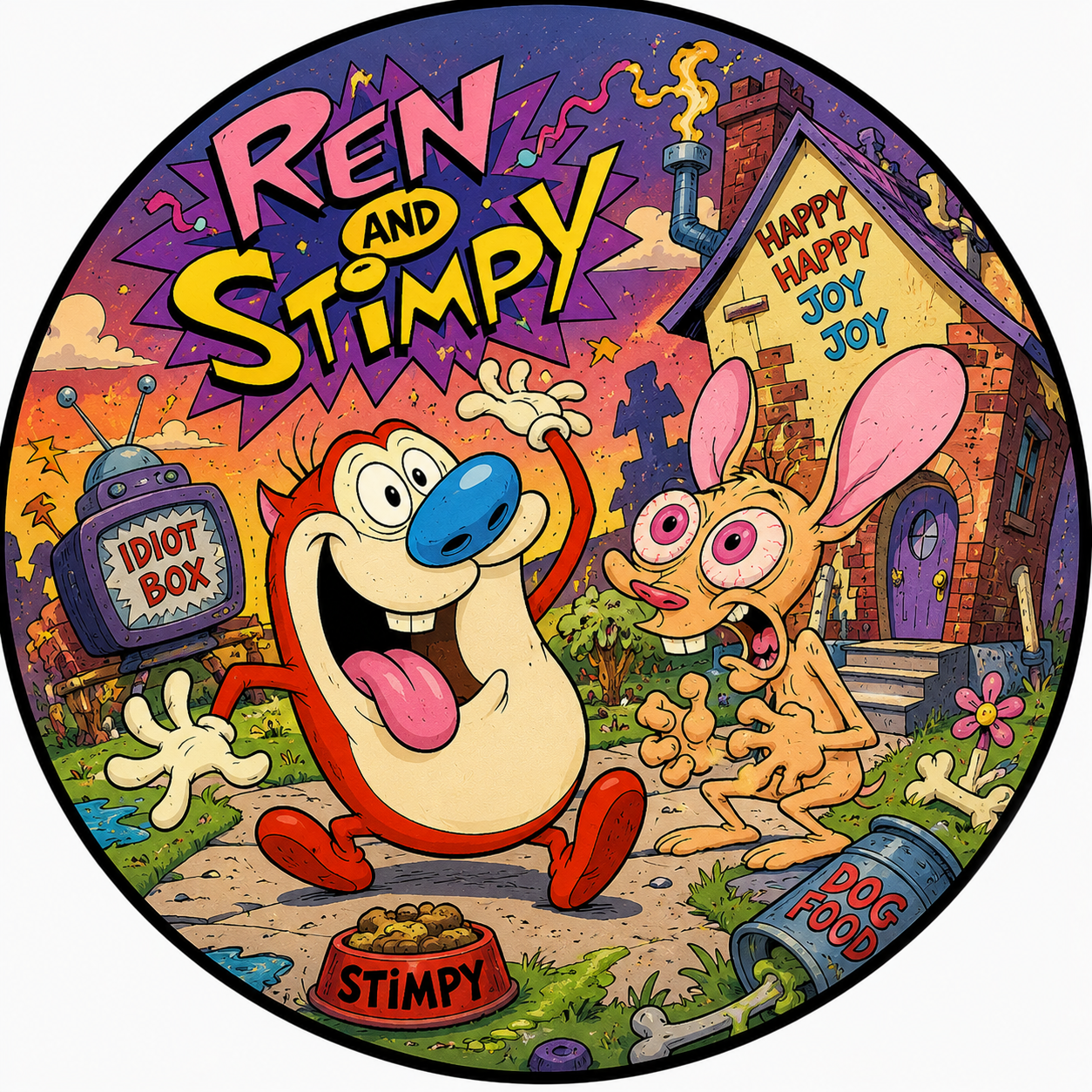 Buttons - 90s Theme - Ren and Stimpy #108111