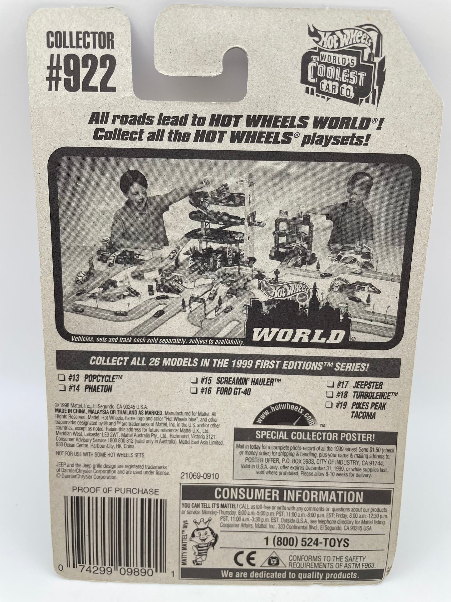 Hot Wheels - Jeepster #922 - 1998 #101967