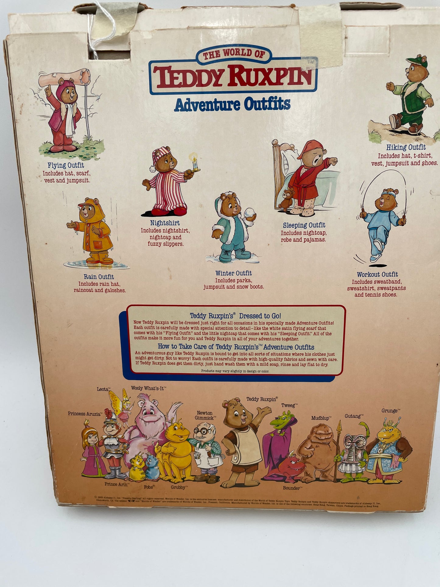 Teddy Ruxpin Adventure Outfit - Flying 1986 #101718B