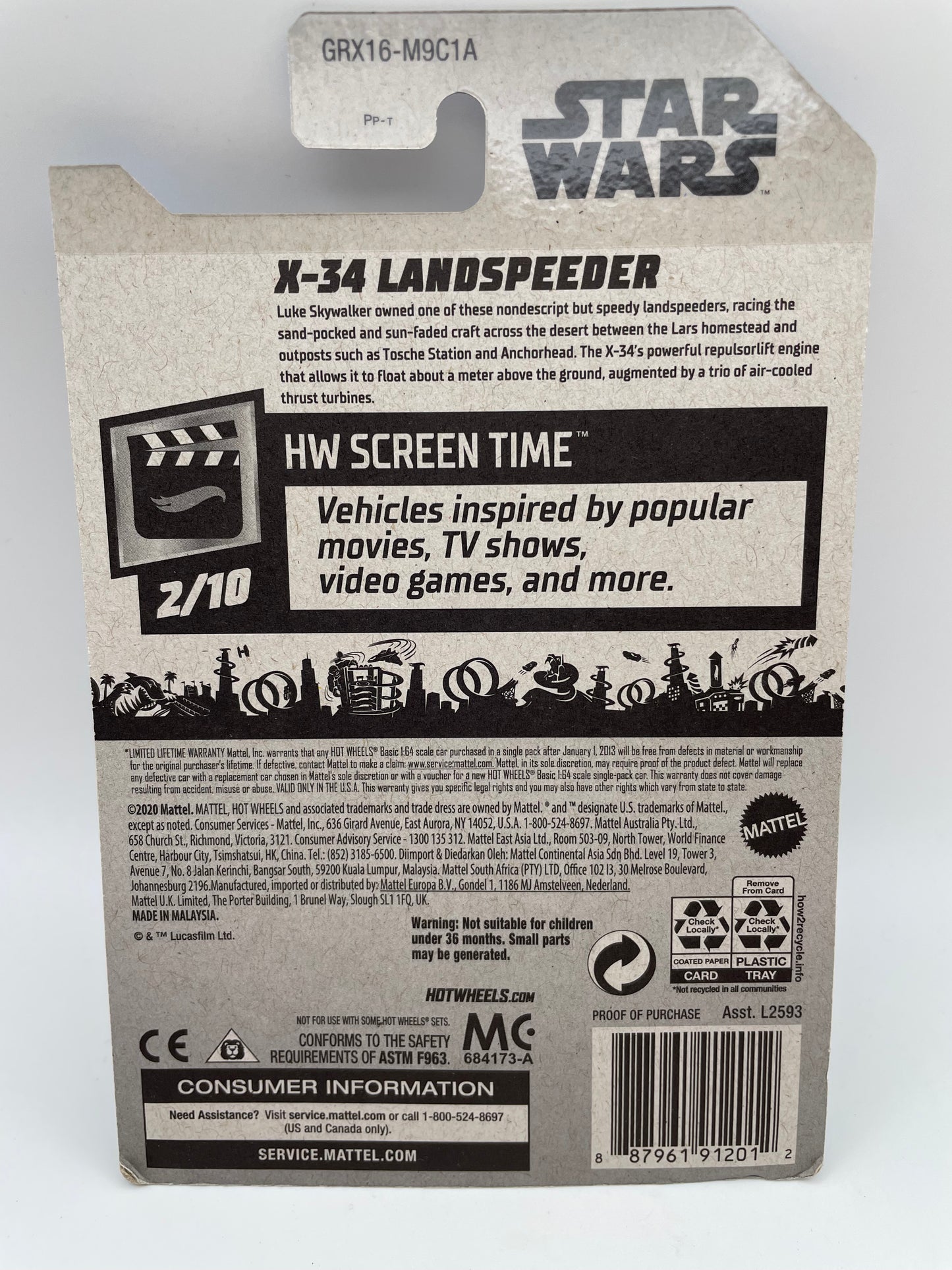 Star Wars - Hot Wheels - X34 Land Speeder 2020 #101481