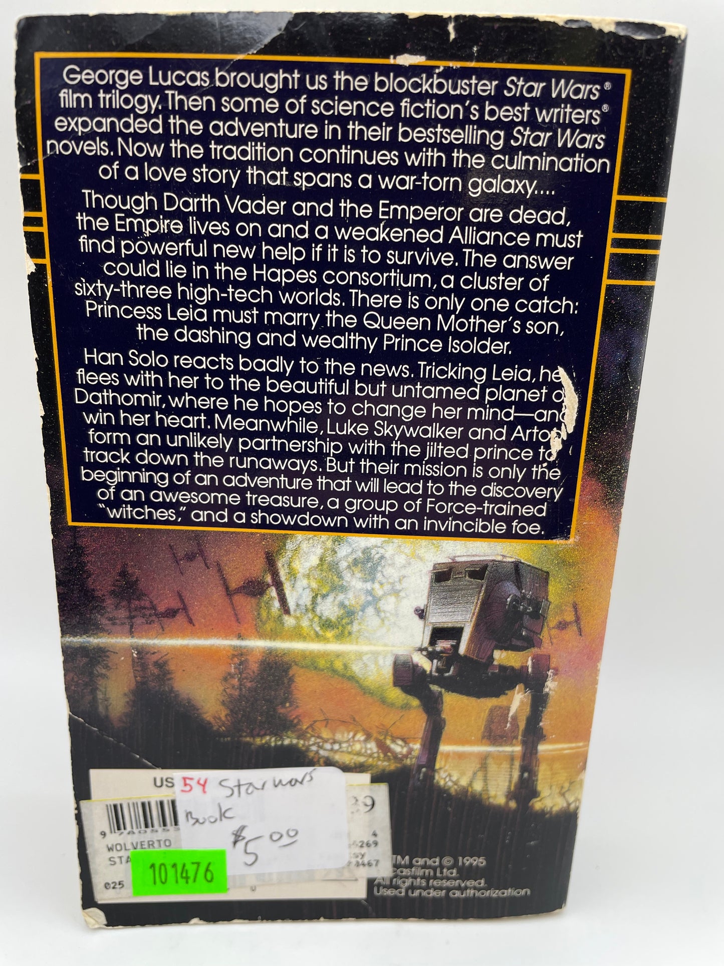 Star Wars - Paperback - The Courtship of Princess Leia 1995 #101476