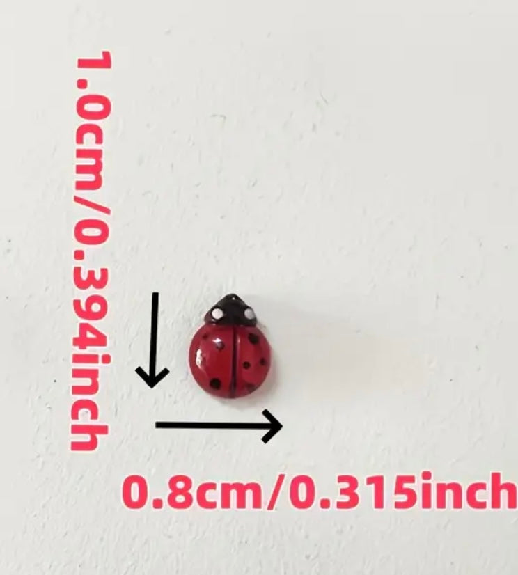 Mini Resin / 3D Print - Ladybugs - Red #107213