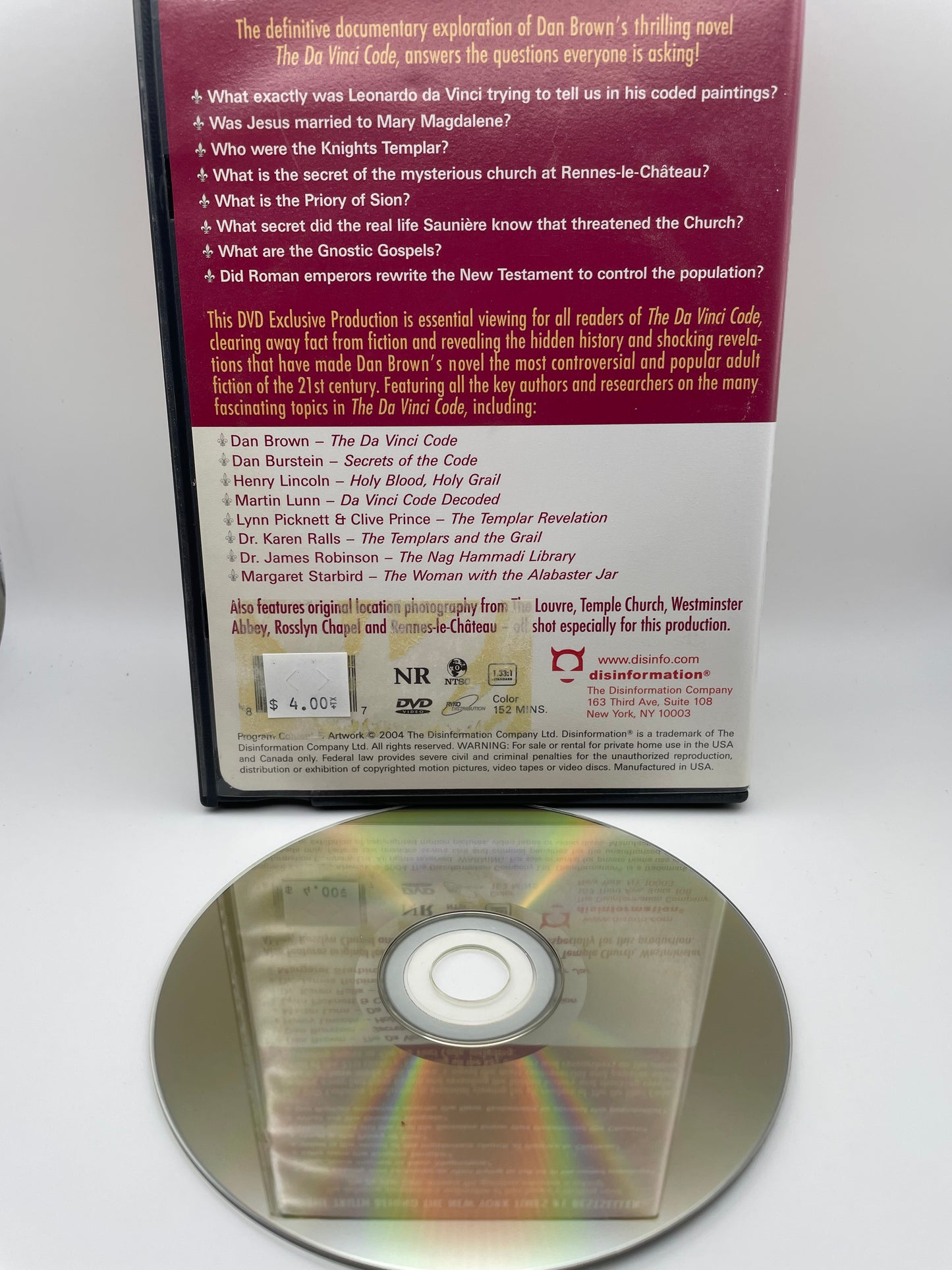 Dvd - Da Vinci Code Decoded 2004 #100525