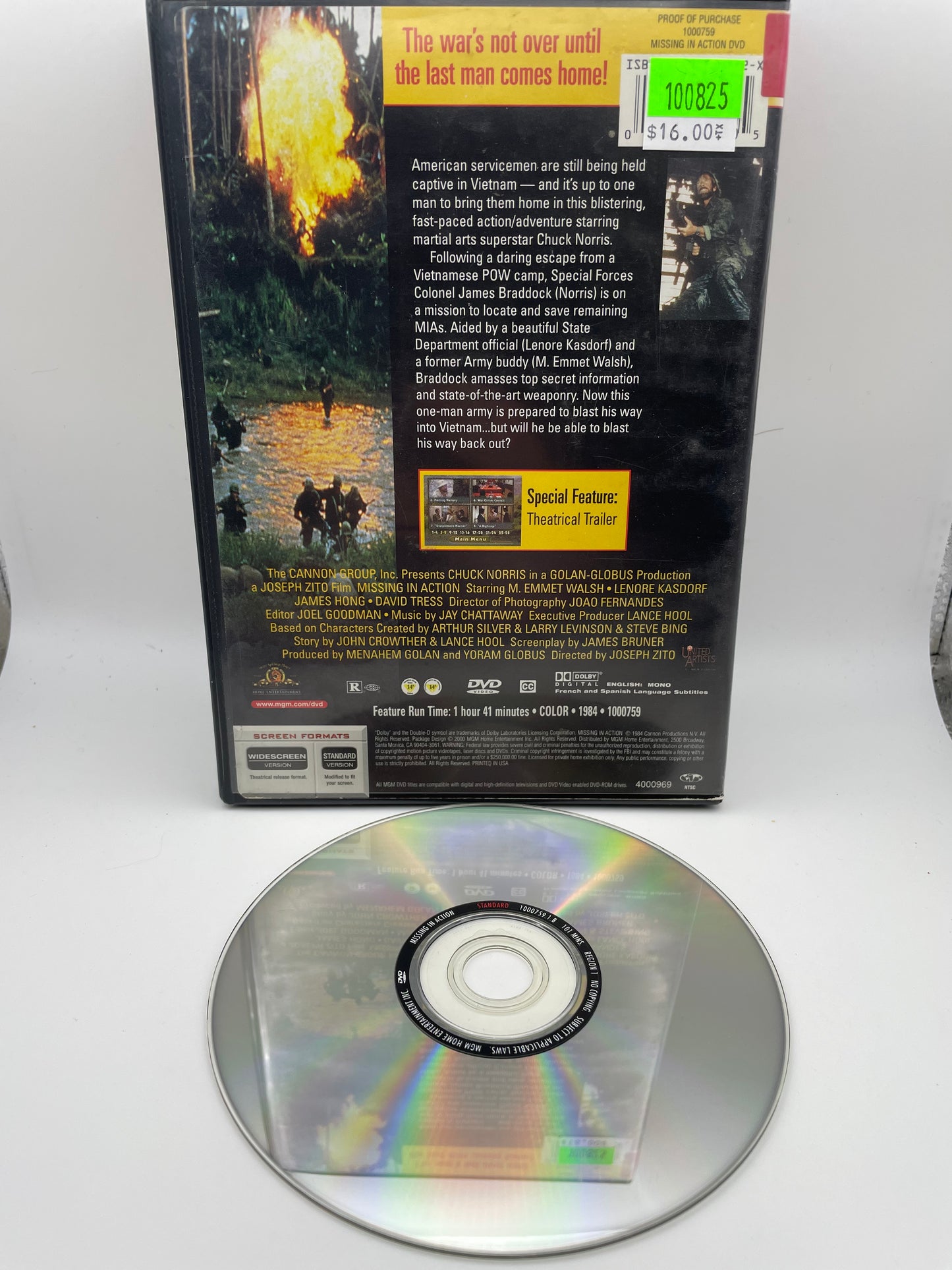 DVD - Missing in Action 1984 #100825