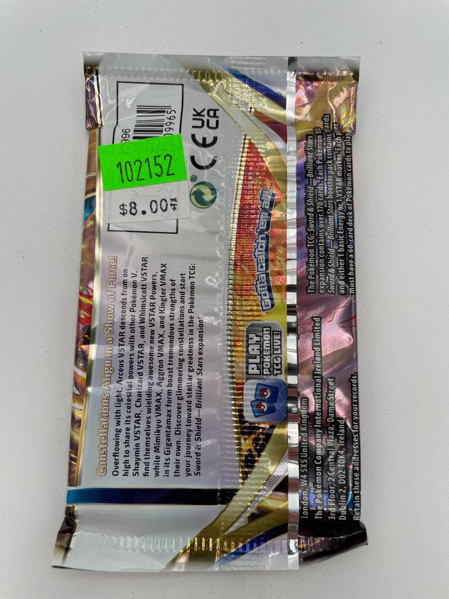 Pokémon Card Pack - Brilliant Stars 2022 #102152