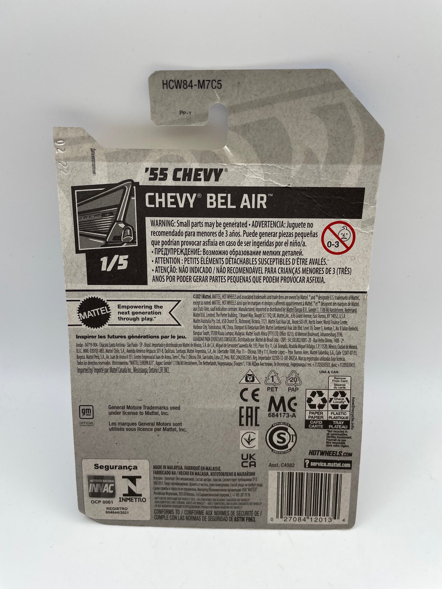 Hot Wheels - Chevy Bel Air #20 1/5 ‘55 Chevy Red 2022 #103237