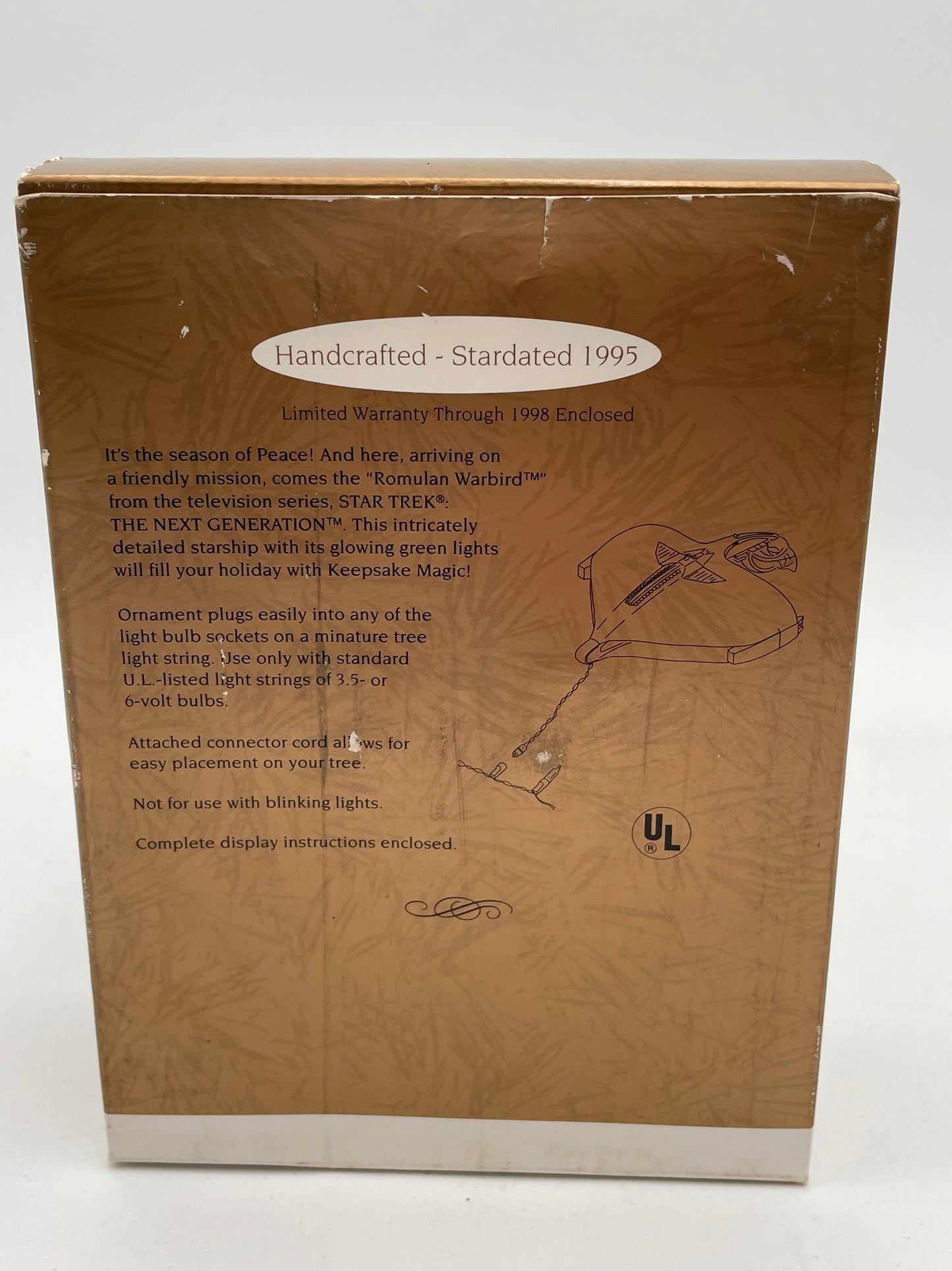 Star Trek - Hallmark Ornament - TNG Romulan Warbird 1995 #104516