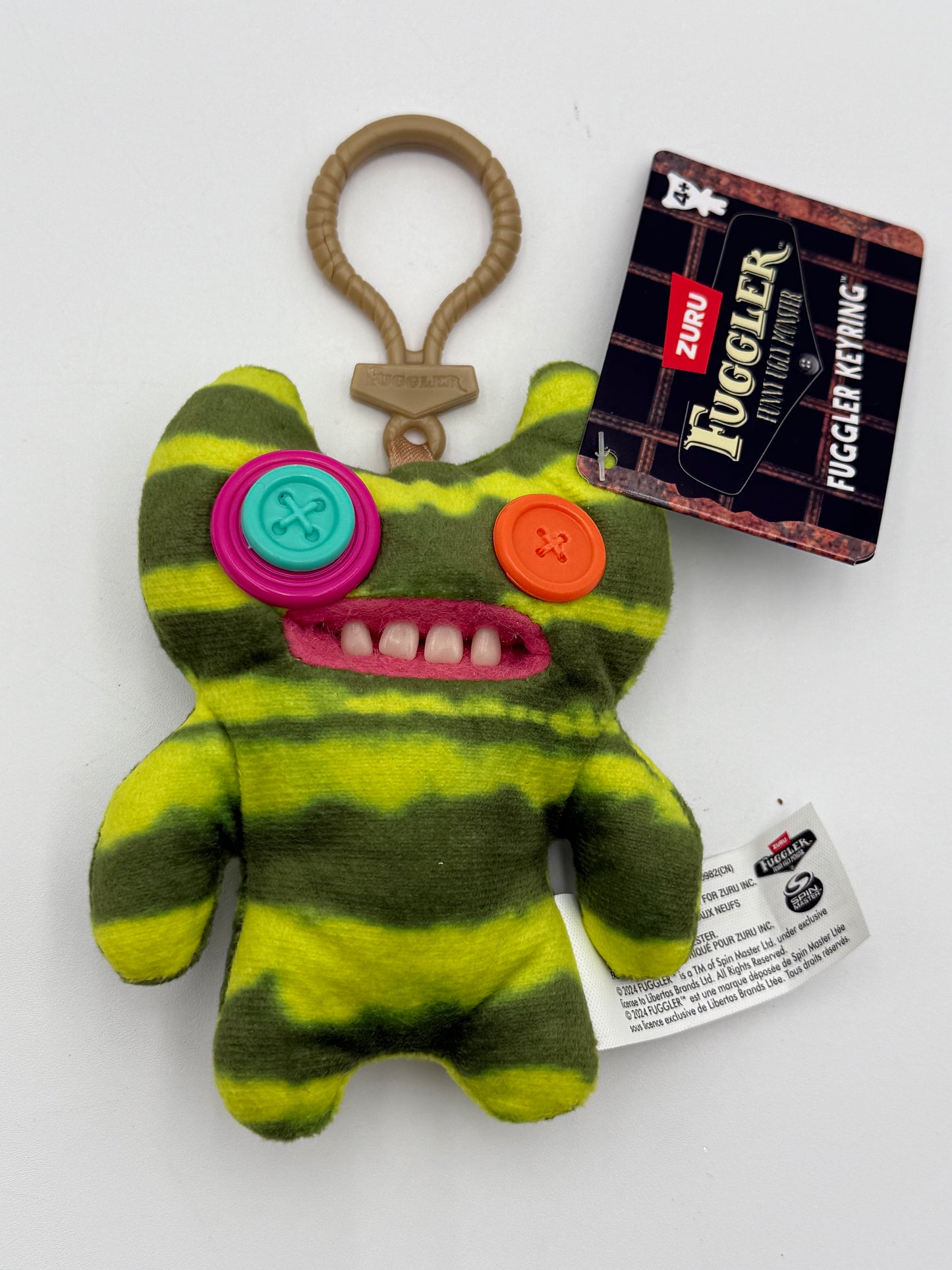 Fuggler - Plush Keyring - Green Stripe Indecisive Monster V3 2024 #105118