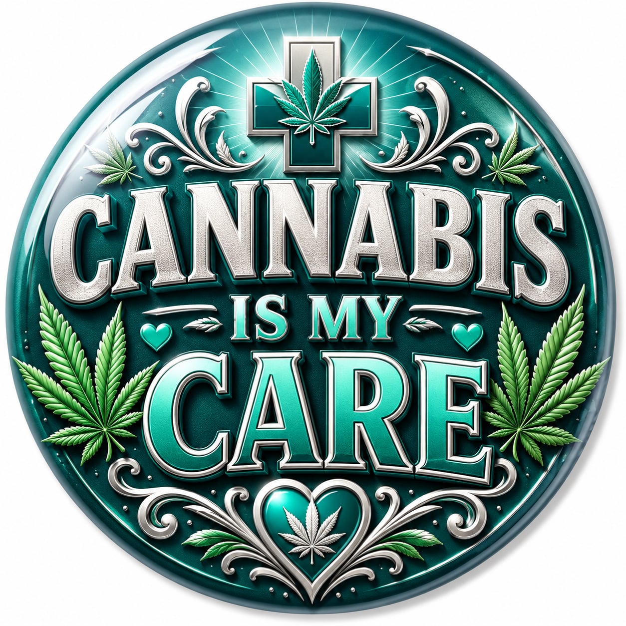 Buttons - WTHC-Radio - Cannabis Is My Care #108054