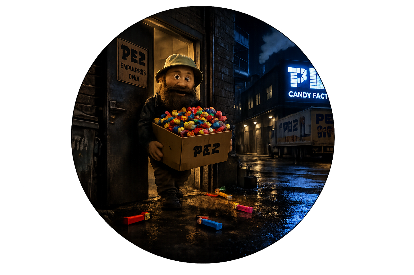 Buttons - Toys Play At Night - PEZ Outlaw