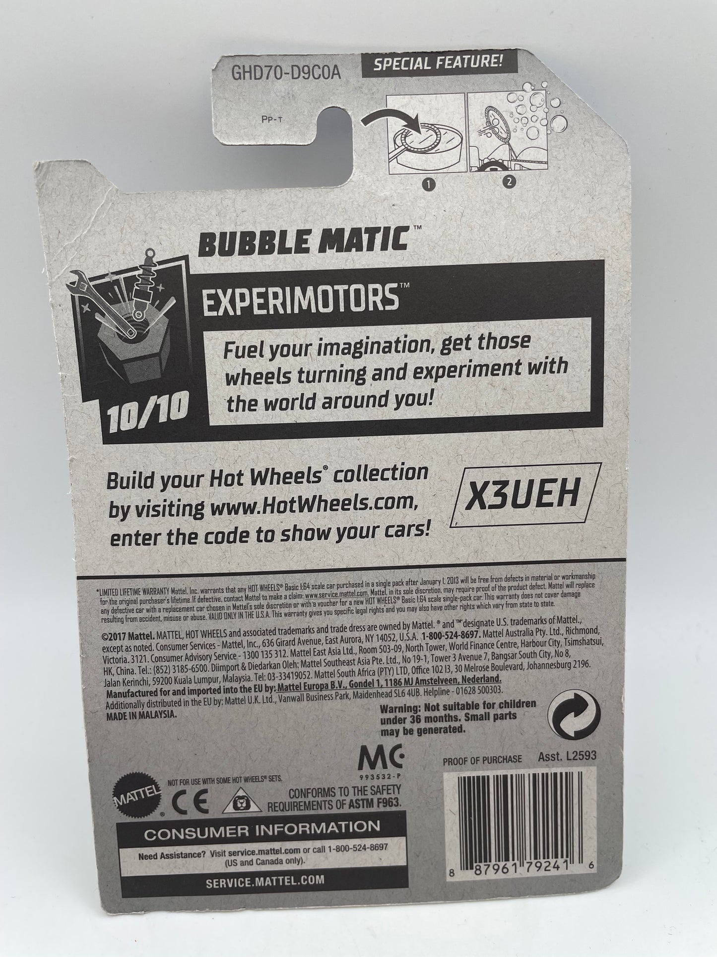 Hot Wheels - Experimotors #6 10/10 Bubblematic - Treasure Hunt 2020 #103190
