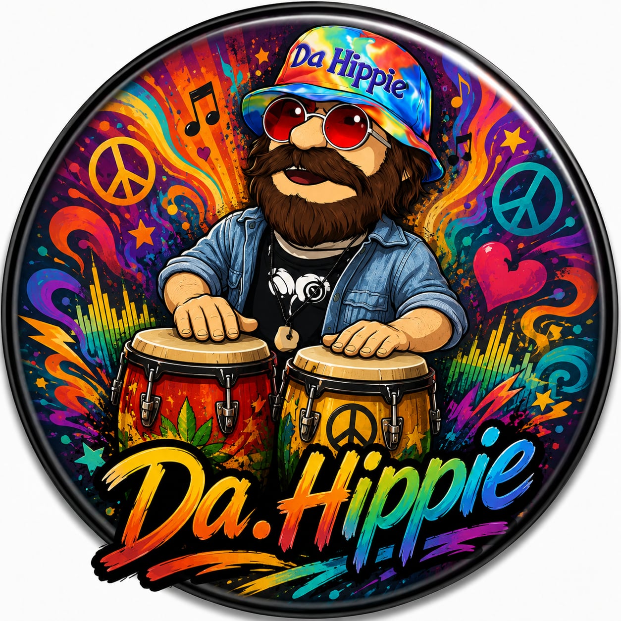 Buttons - WTHC-Radio - Da Hippie #108083