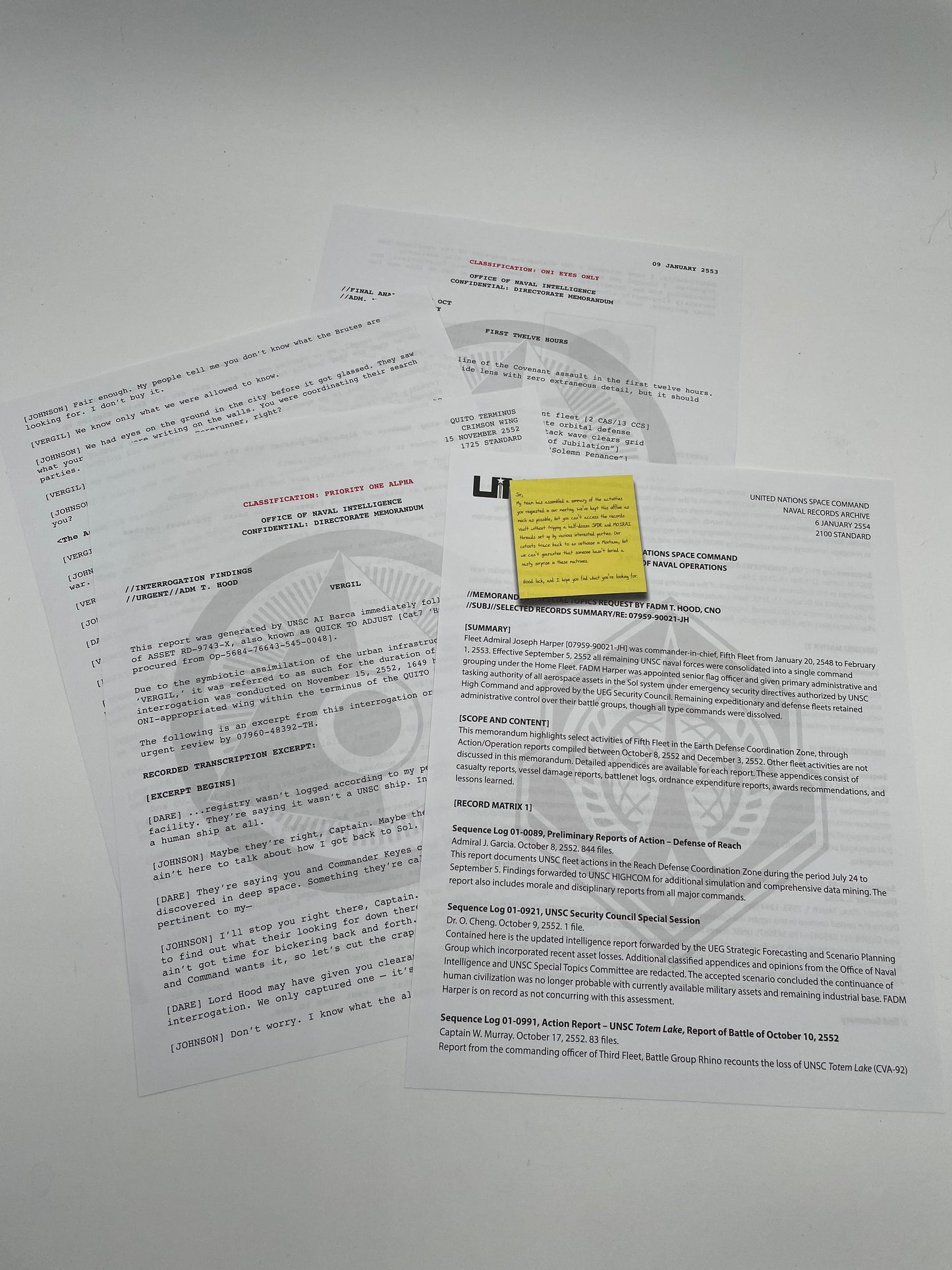 Halo - Loot Crate - UNSC Top Secret Documents 2016 #103781