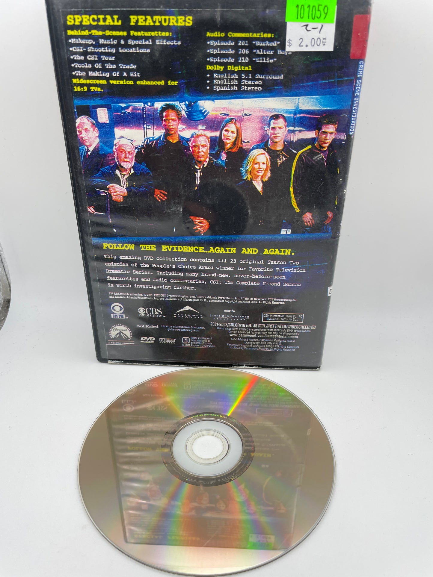 DVD - CSI Season 2 - Disk 1 - #101059