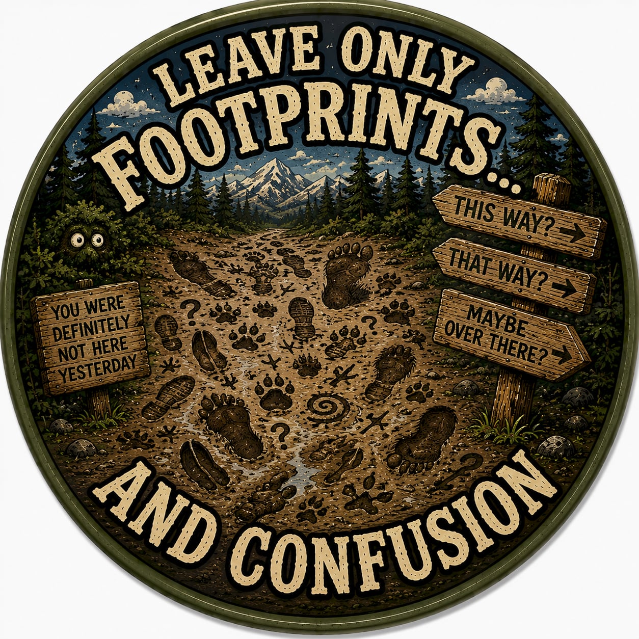 Buttons - WTHC-Radio - Leave Only Footprints #108092