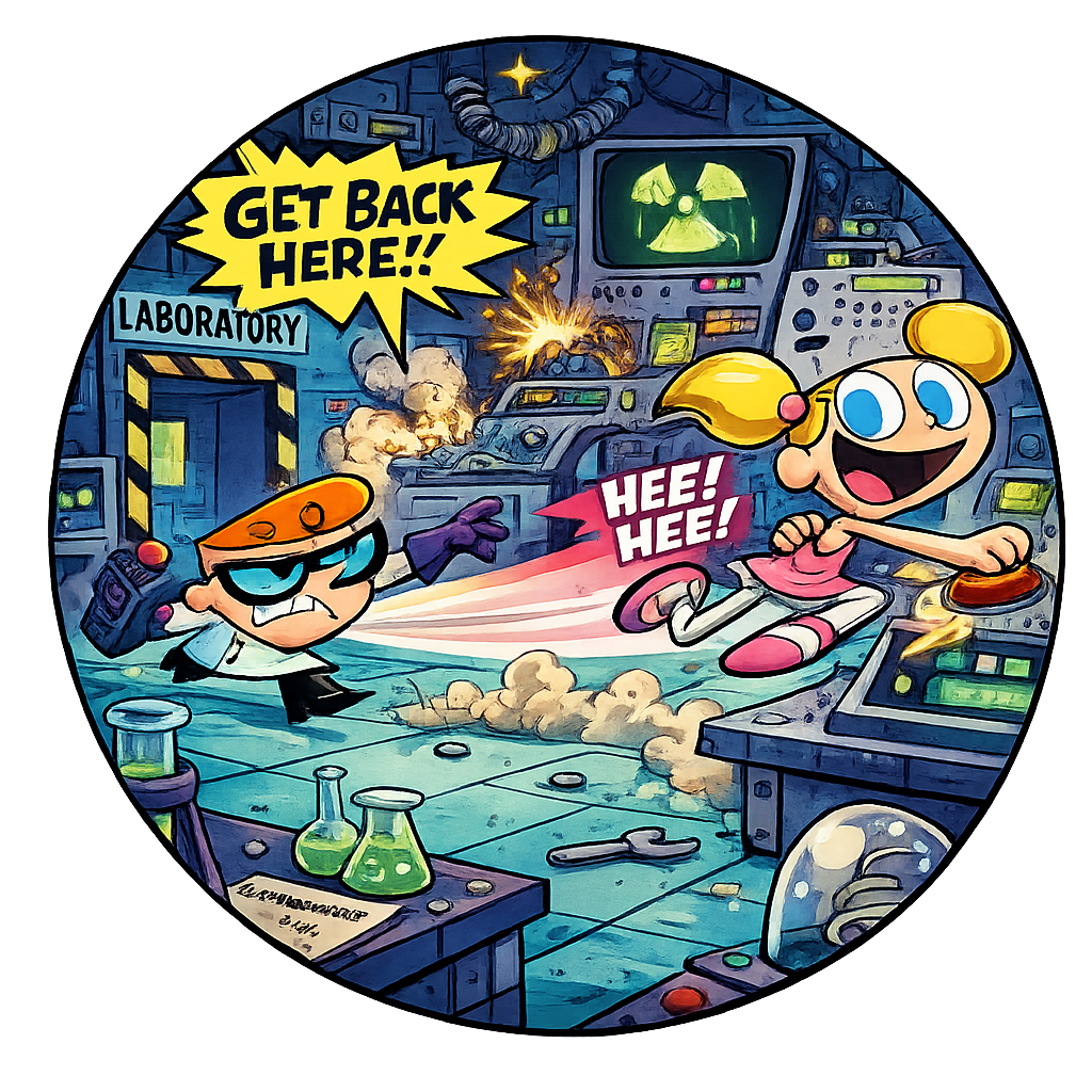 Button - 90s Theme - Dexter’s Laboratory - Chase