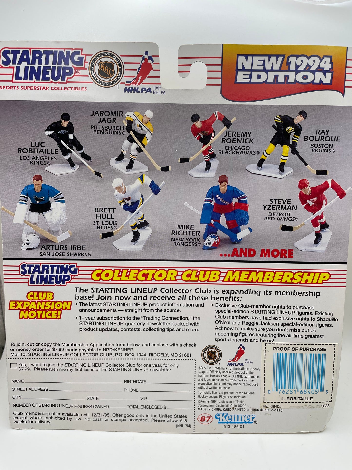 Starting Lineup - NHLPA - Luc Robitaille - LA Kings 1994 #101897