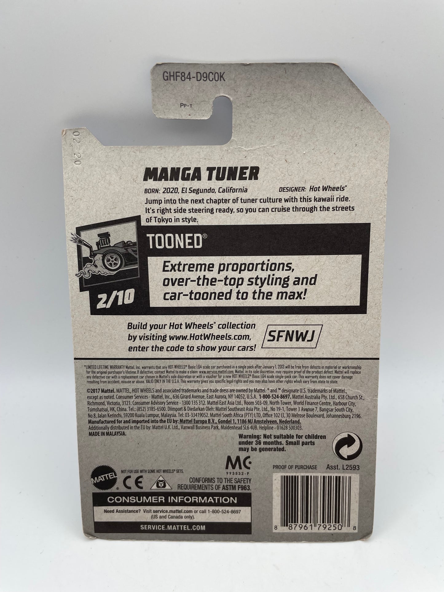 Hot Wheels - Tooned #82 2/10 Manga Tuner 2020 #103232
