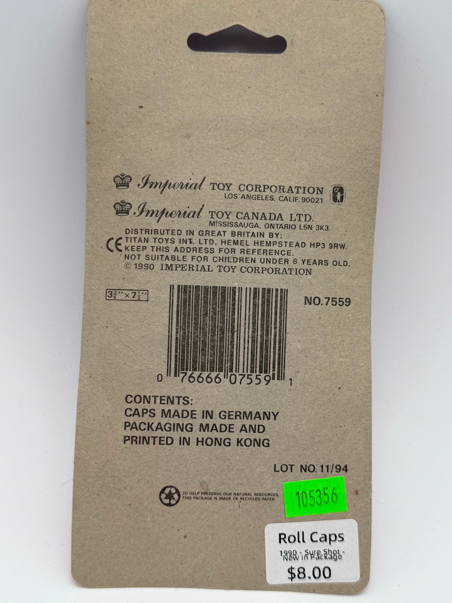 Sure Shot - Toy - Roll Caps 1990 #105356