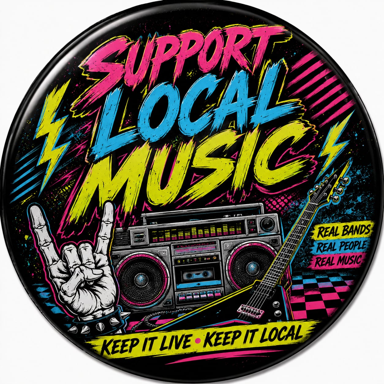 Buttons - WTHC-Radio - Support Local Music