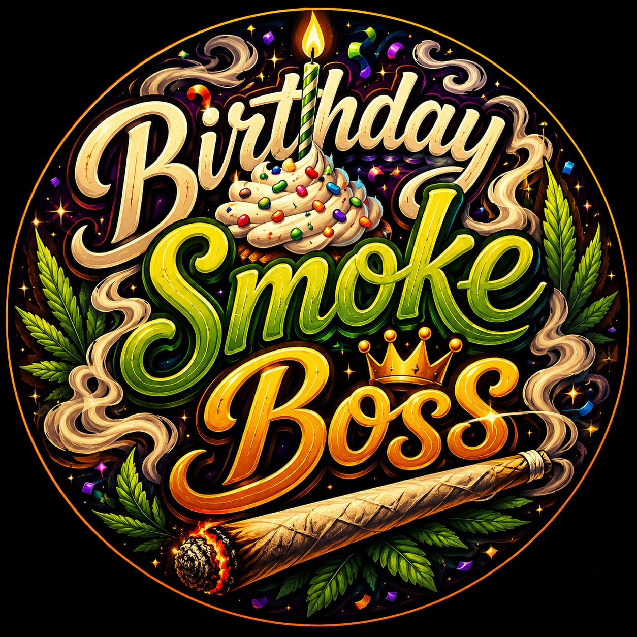 Buttons - WTHC-Radio - Birthday Smoke Boss