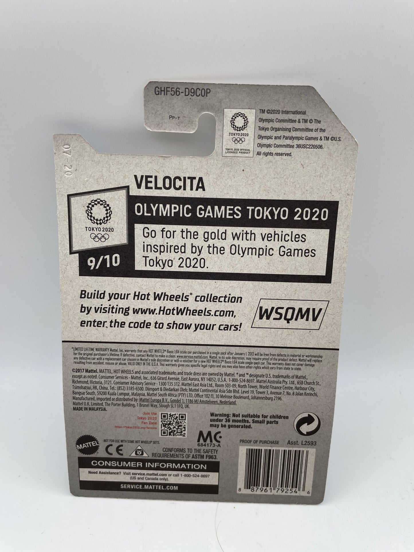 Hot Wheels - Olympic Games Tokyo #67 9/10 Velocita White 2020 #103231