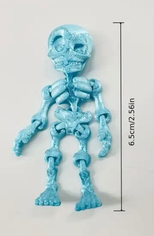 Small Resin / 3D Print - Articulated - Skeletons - Assorted Colors #107218