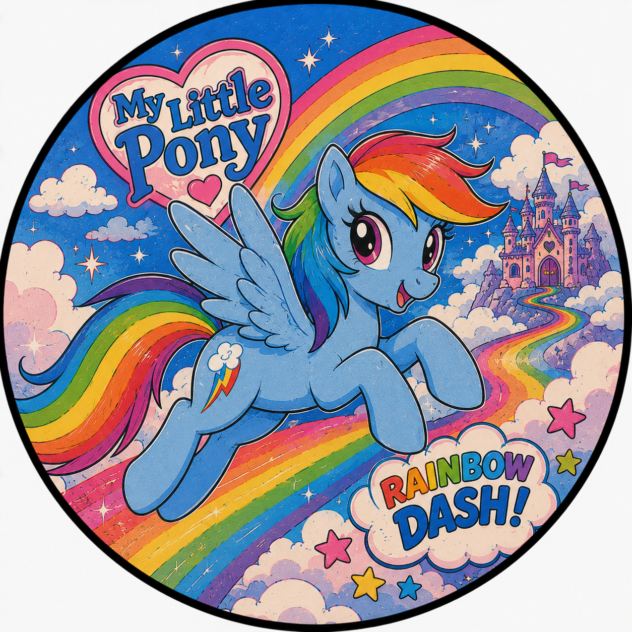 Button - 80s Theme - My Little Pony - Rainbow Dash