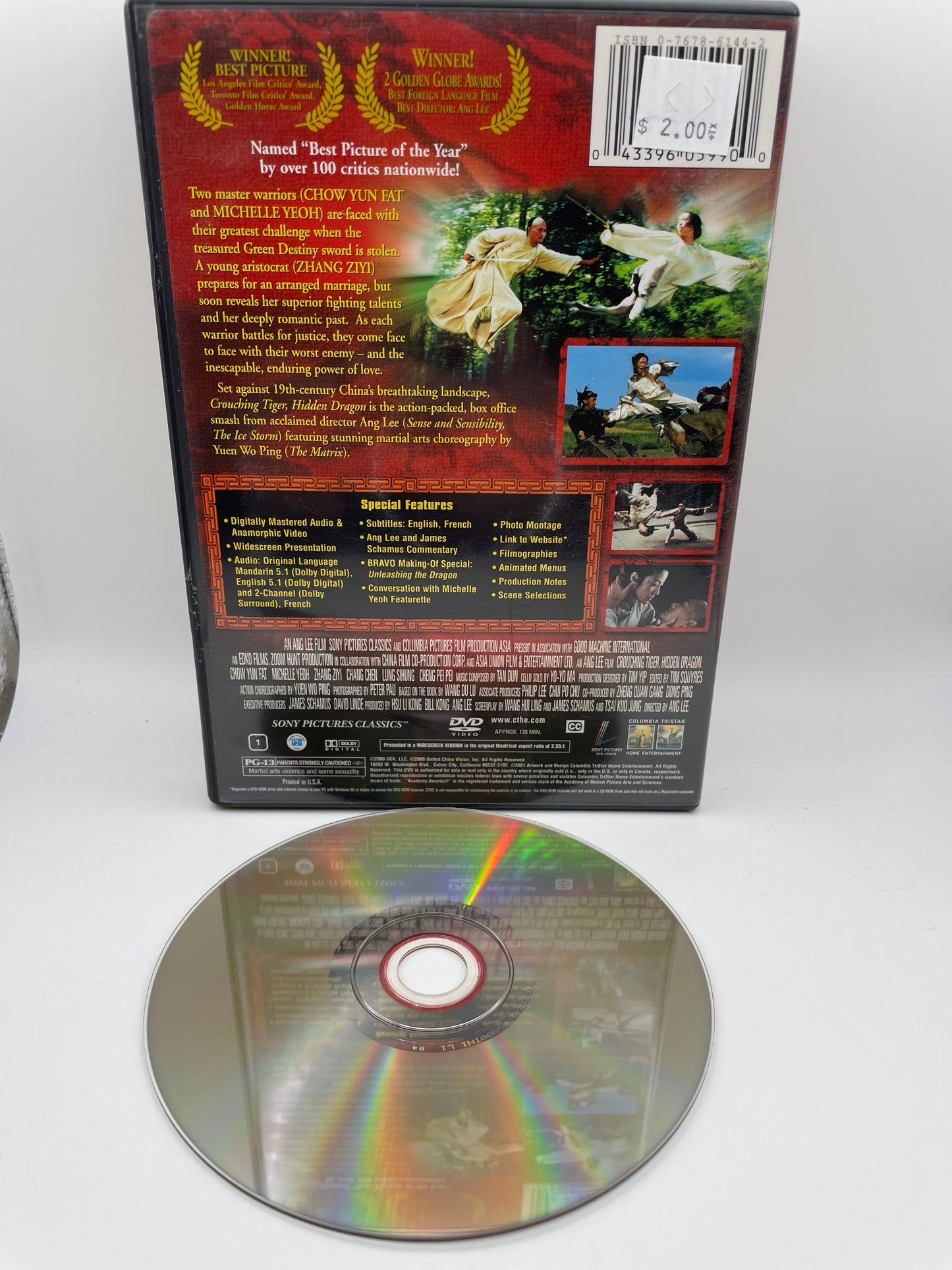 Dvd - Crouching Tiger Hidden Dragon 2000 #100569