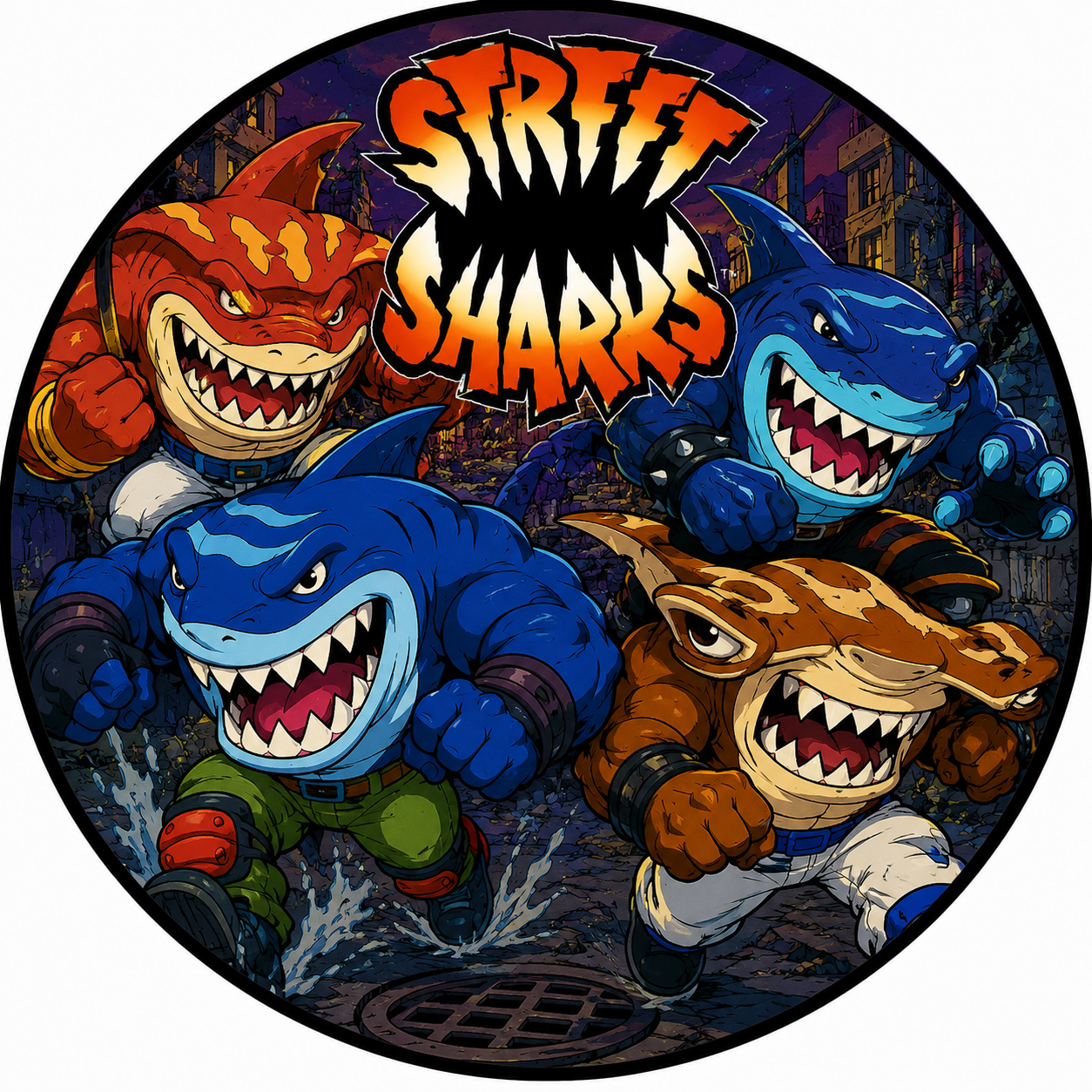 Button - 90s Theme - Street Sharks