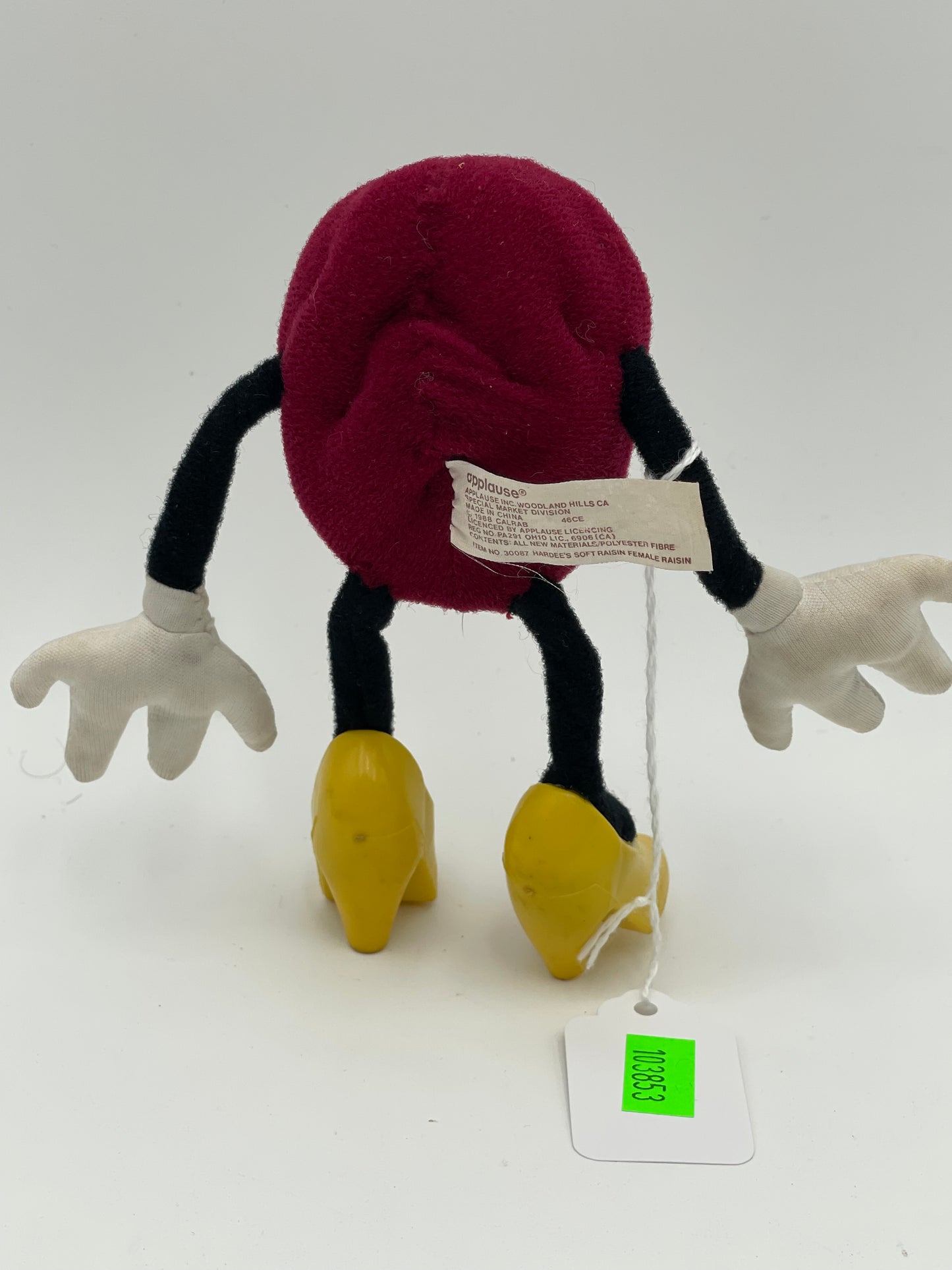 California Raisins - Hard Plush - Lady Dancer 1988 #103853