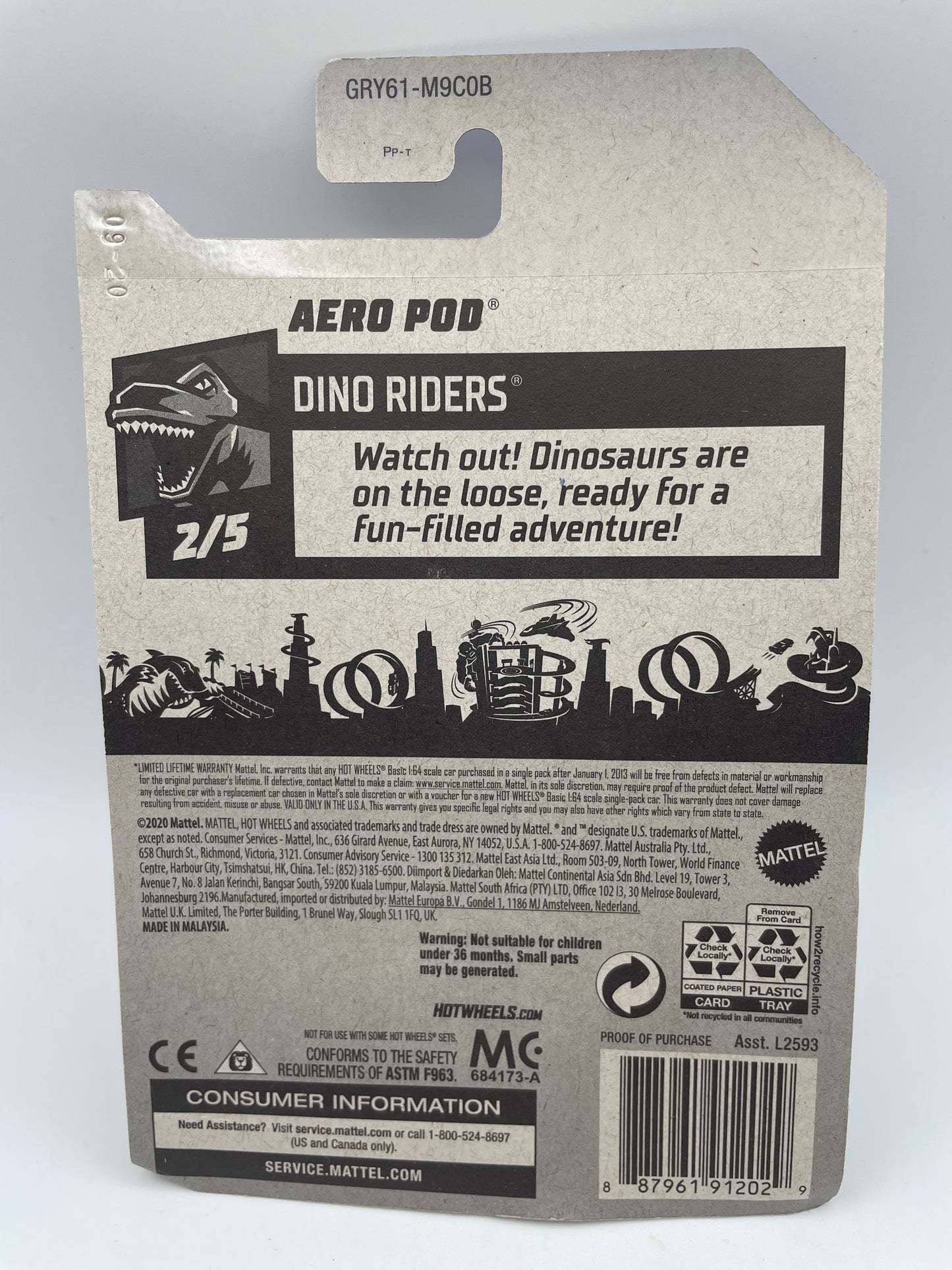 Hot Wheels - Dino Riders #26 2/5 Aero Pod 2021 #103155