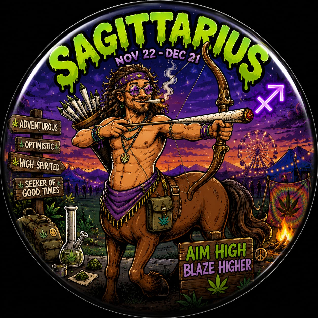 Buttons - WTHC-Radio - Sagittarius