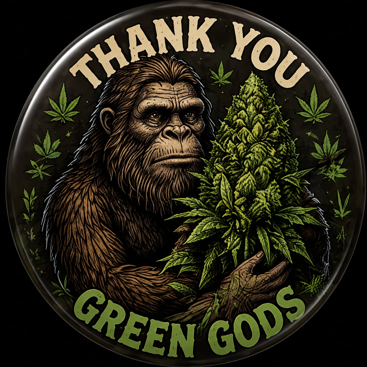 Buttons - WTHC-Radio - Green Gods