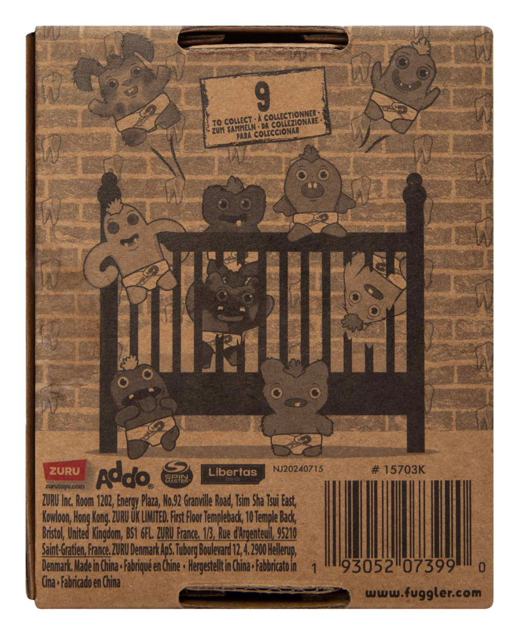 Fuggler - Plush Baby Fugg - Series 3 - Peach Fur Mr Needles 2024 #105112