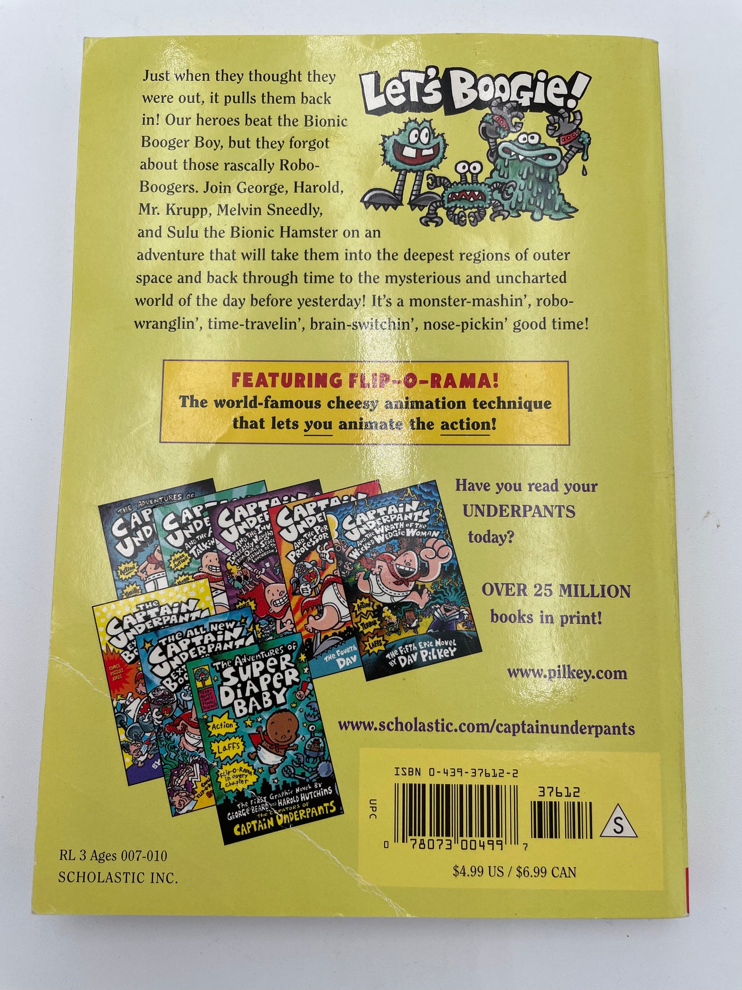 Captain Underpants Book - Bionic Booger Boy Part 2 - 2003 #102021
