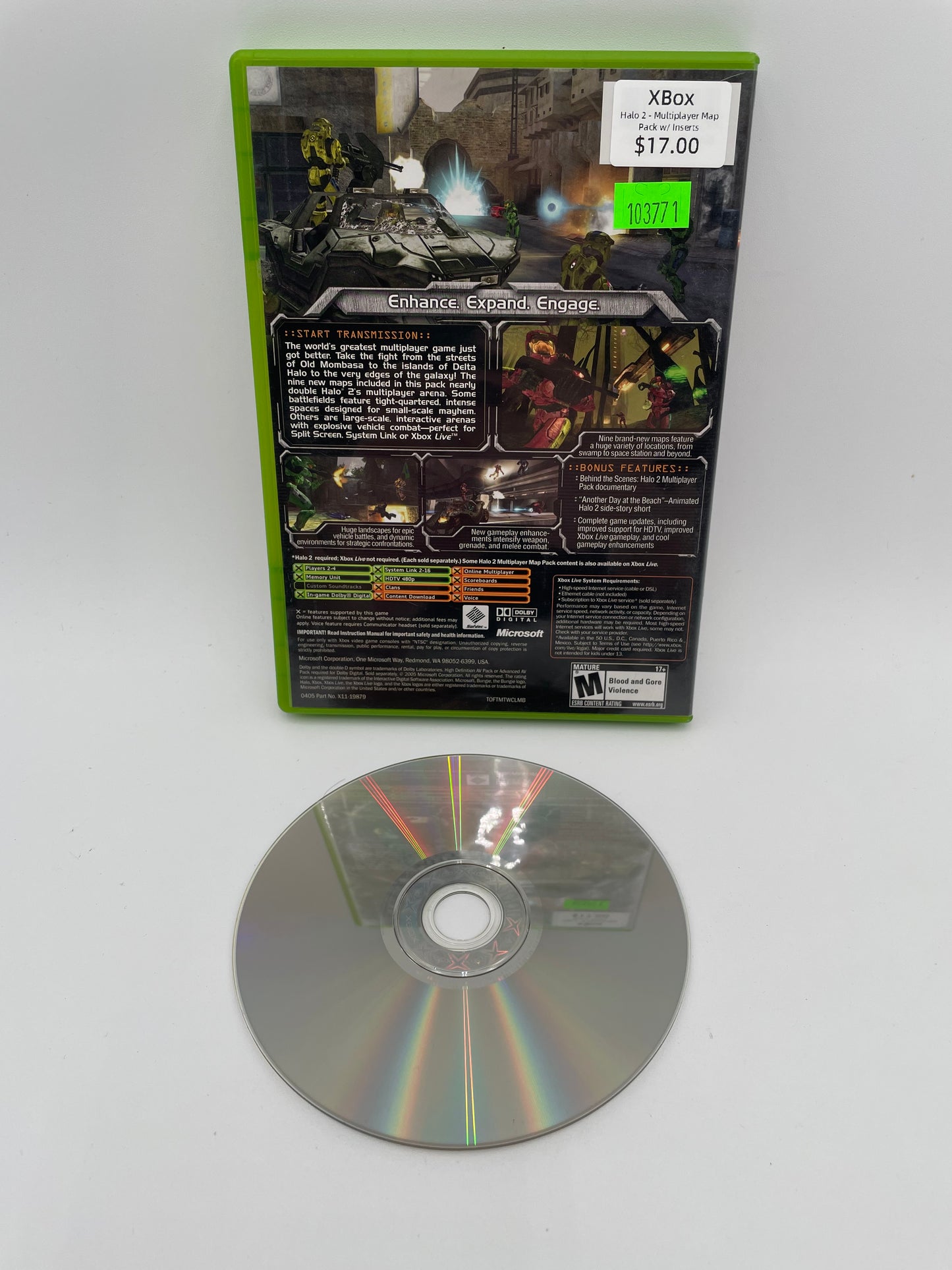 Halo 2 - XBox - Multi-Player Map Pack w/ Map Insert 2005 #103771