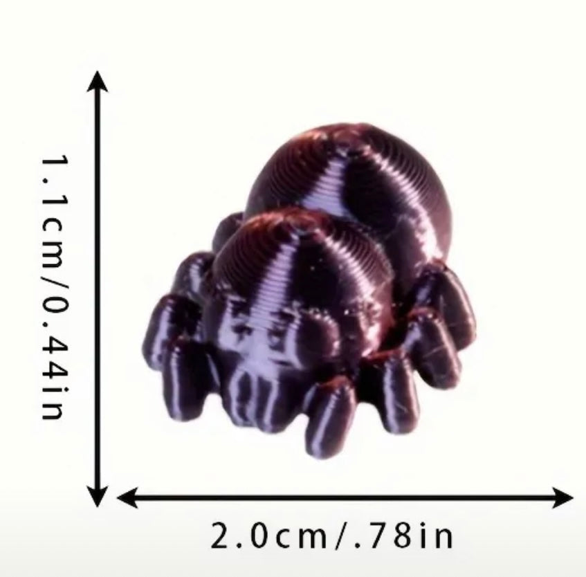 Mini Resin / 3D Print - Spiders - Assorted Colors #107200