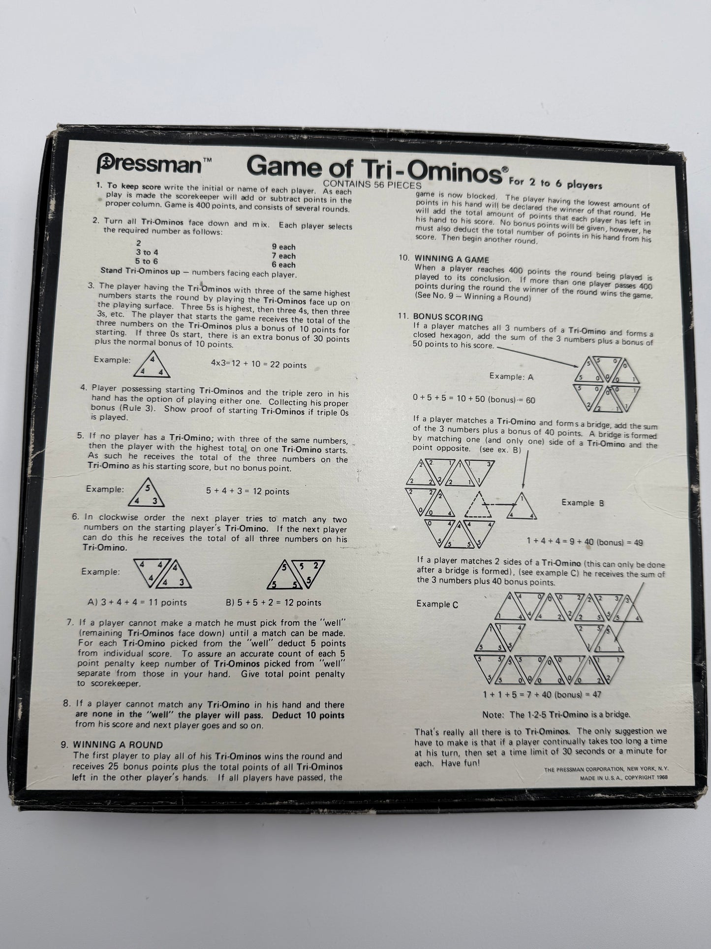 Pressman - Tri Ominos Game 1968 #105099