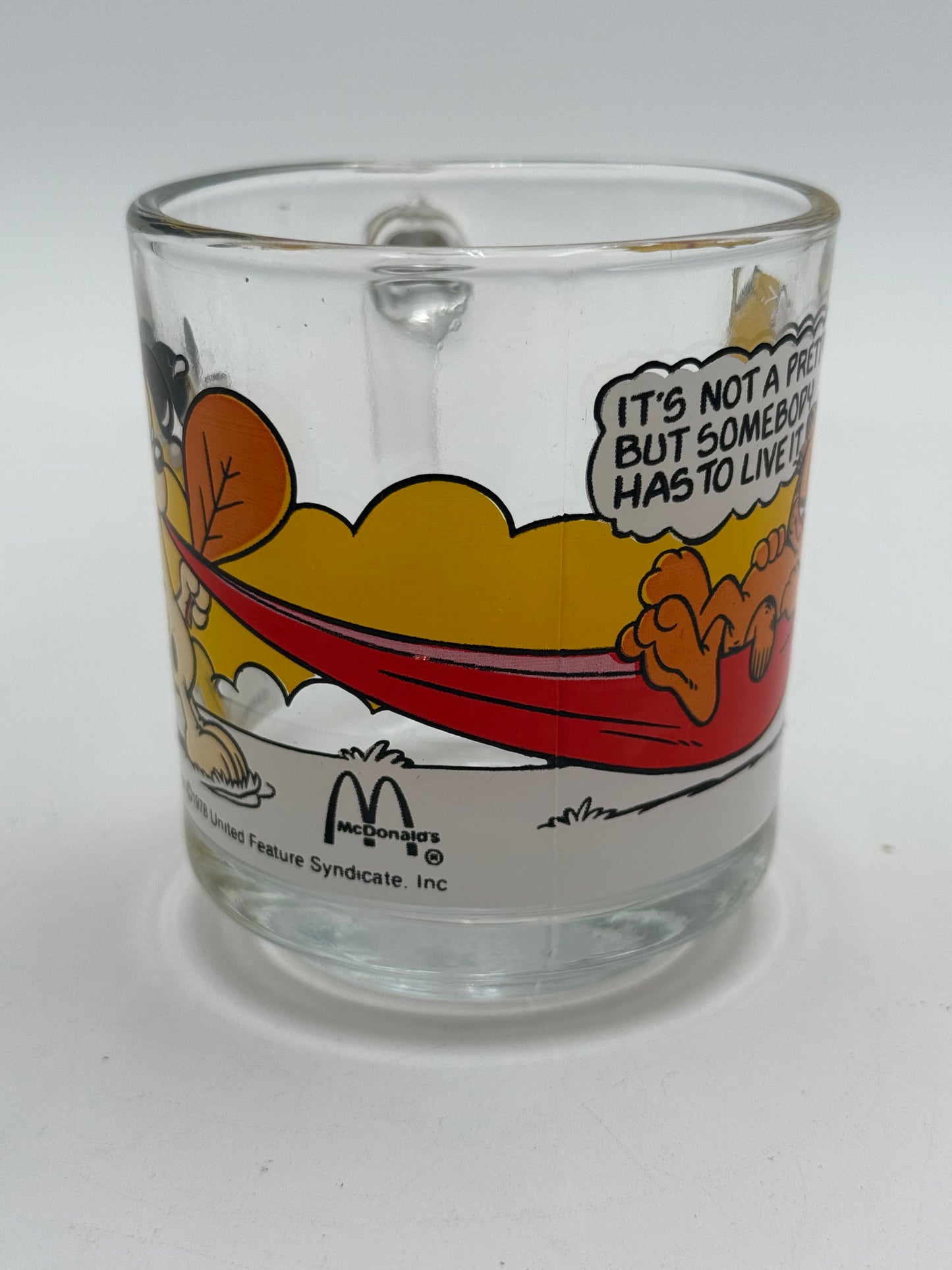 Garfield - McDonald’s - Glass Mug - Hammock 1978 #105291