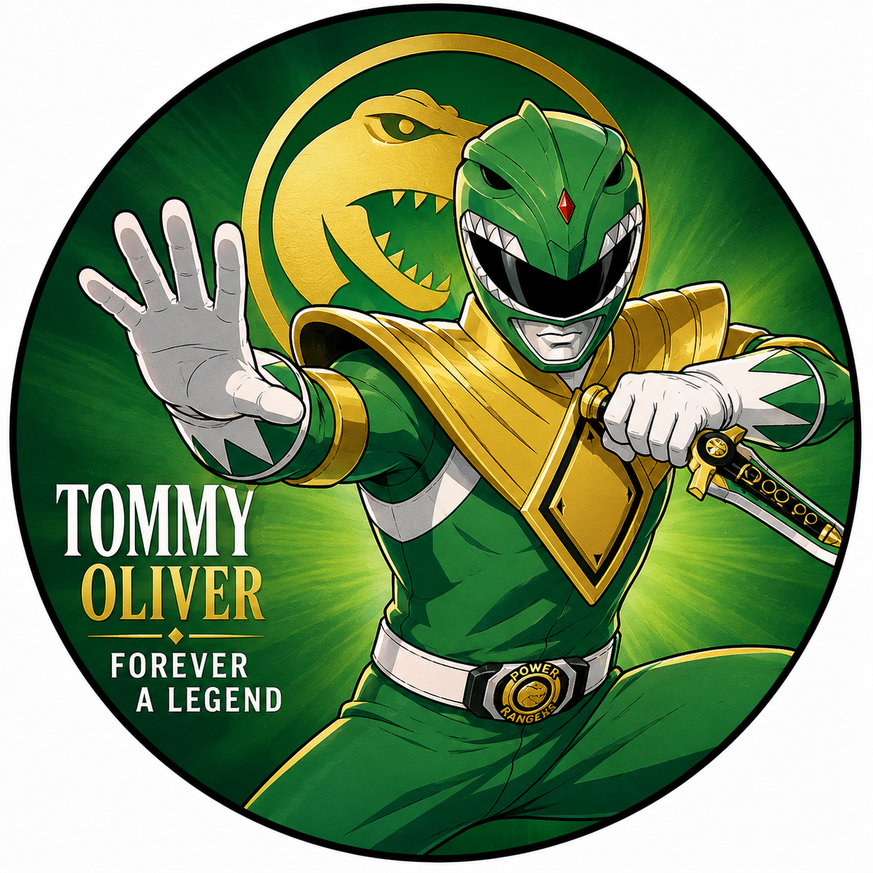Button - 90s Theme - Power Rangers - Tommy Oliver
