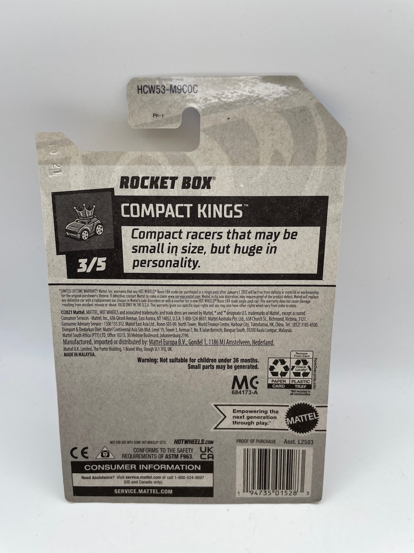 Hot Wheels - Compact Kings #69 3/5 Rocket Box 2022 #103236
